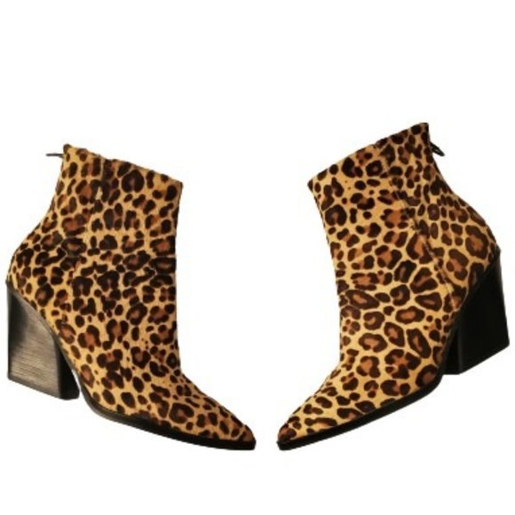 Dolce Vita Women's ISSA Leopard-Print Calf Hair Pointed-Toe Ankle Boots Size 6 - Picture 6 of 13